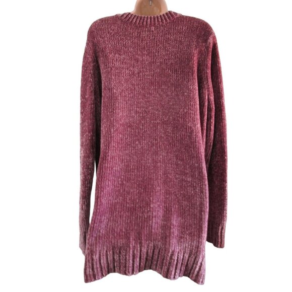 Orvis Chenille Tunic Style Sweater New With Tags Ladies XL Mauve Rib Knit Cuffs, - Picture 2 of 16